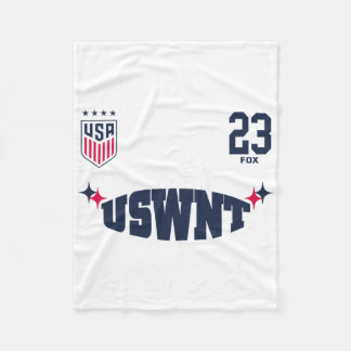 Emily Fox 23 White Uswnt Officially Licensed  Fleece Blanket