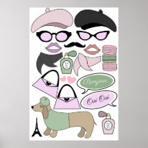 Emily in Paris theme Birthday photobooth props