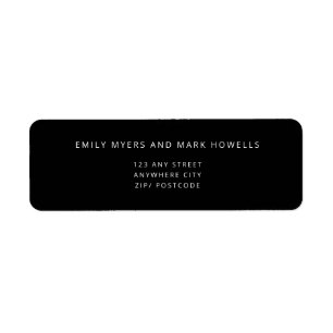 EMILY Modern Minimalist Monochrome Address Labels