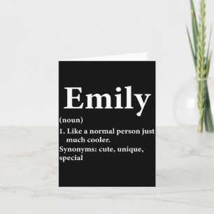 Emily Name Definition Funny D Card