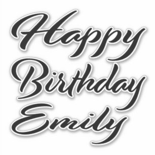Emily Name Vorname black Sticker Geburtstag