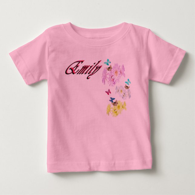 Emily Name With Kittens, Baby Bodysuit (Front)