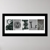 Emily Spelt Out in Photo Alphabet Letters