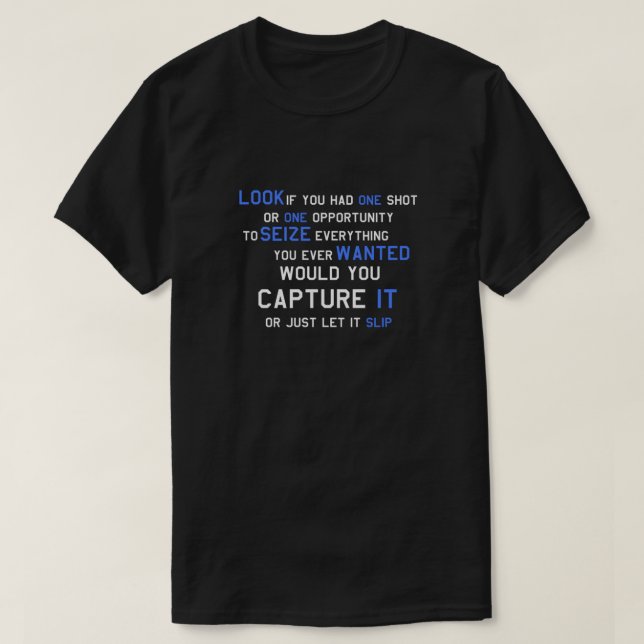 EMINEM MOTIVATIONNAL SHIRT WHITEBLUE Essential (Design Front)