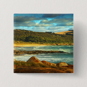Emita Beach Flinders Island, Tasmania 15 Cm Square Badge