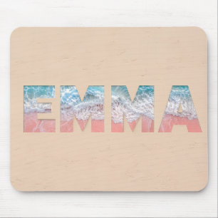 Emma Beach Waves Personalised Mouse Pad