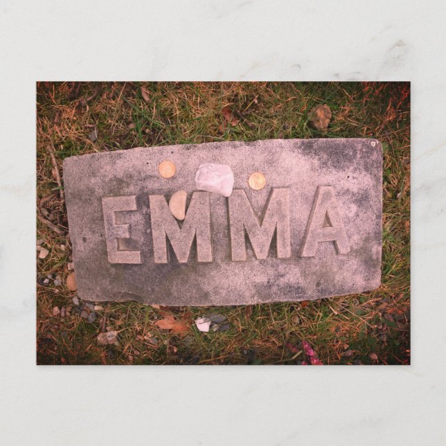 Emma Borden Grave Marker, Fall River, MA Postcard (Front)