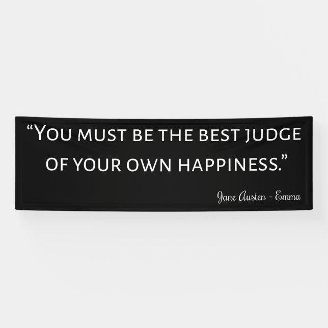 Emma By Jane Austen Quote I Banner (Horizontal)