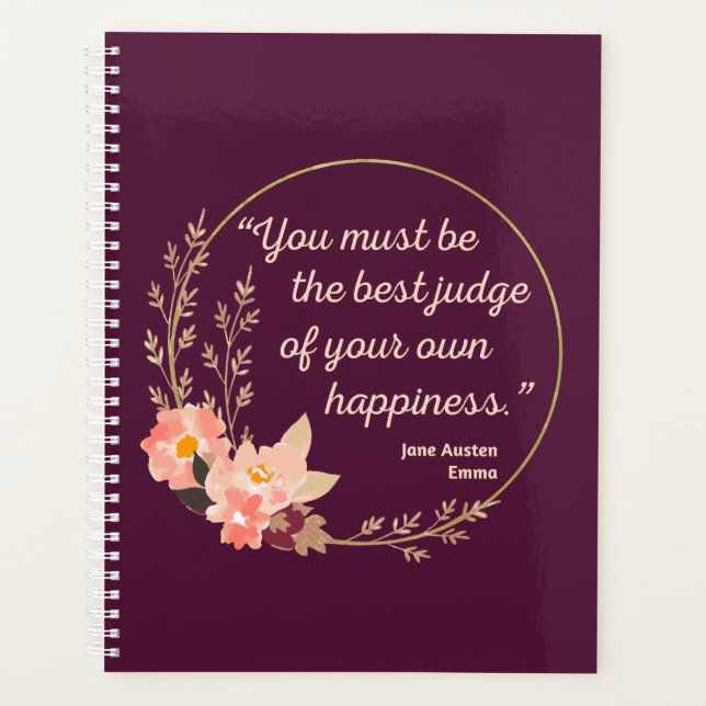Emma By Jane Austen Quote I - Cute Style Planner (Front)