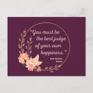 Emma By Jane Austen Quote I - Cute Style Postcard