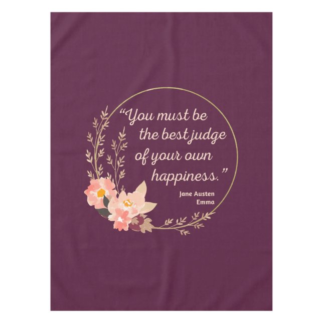 Emma By Jane Austen Quote I - Cute Style Tablecloth (Front)