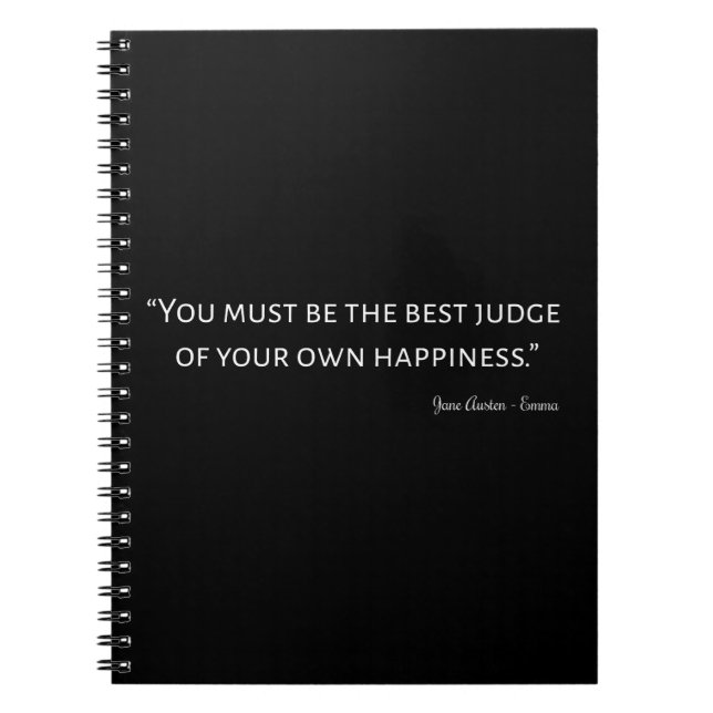Emma By Jane Austen Quote I Notebook (Front)