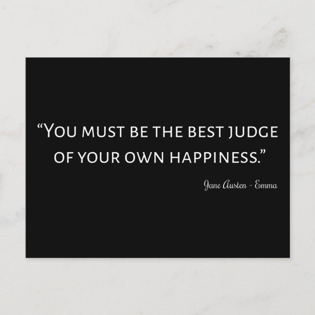 Emma By Jane Austen Quote I Postcard (Front)