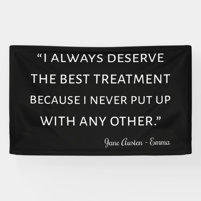Emma By Jane Austen Quote II Banner (Horizontal)