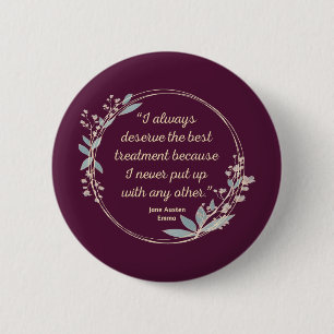 Emma By Jane Austen Quote II - Cute Style 6 Cm Round Badge