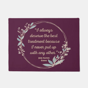 Emma By Jane Austen Quote II - Cute Style Doormat