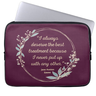 Emma By Jane Austen Quote II - Cute Style Laptop Sleeve