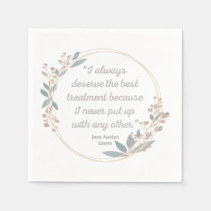 Emma By Jane Austen Quote II - Cute Style Napkin