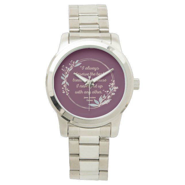Emma By Jane Austen Quote II - Cute Style Watch (Front)
