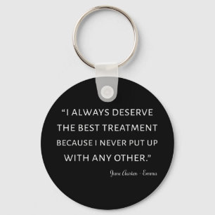 Emma By Jane Austen Quote II Key Ring