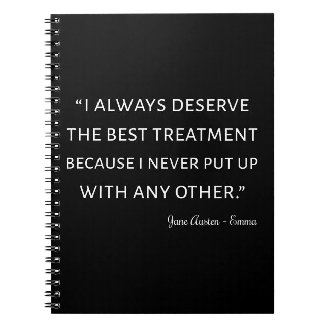 Emma By Jane Austen Quote II Notebook (Front)