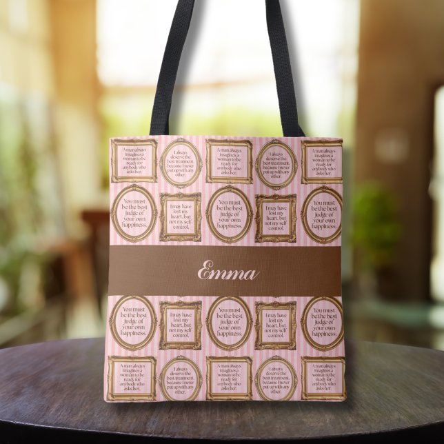 Emma by Jane Austen Quotes Personalised Tote Bag (Creator Uploaded)