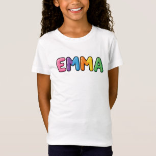 Emma Colourful Bubble Letters Cute Name Design T-Shirt