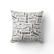 Emma Custom Name Black White
