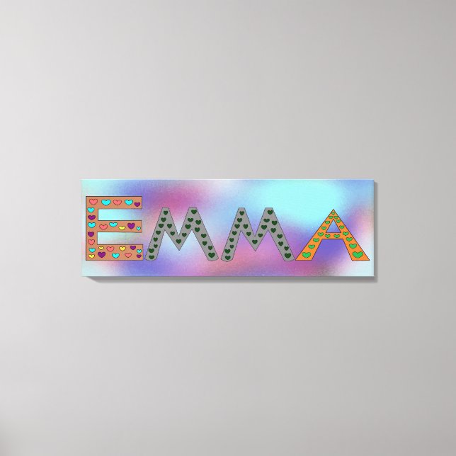 EMMA Cute Girl's Name Abstract Print (Front)