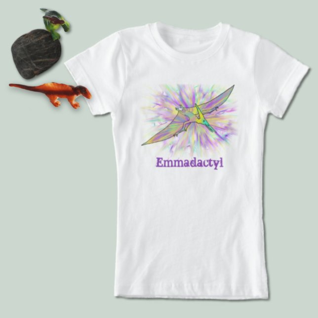 Emma dactyl Funny Colourful Pterodactyl Dinosaur T-Shirt (Creator Uploaded)