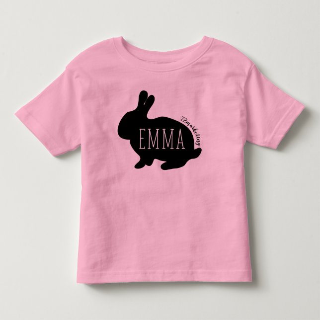 Emma Easter Bunny Babies Top Girls Spring Pink (Front)