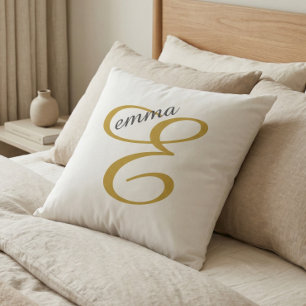 Emma Elegant Gold Name Decor Cushion