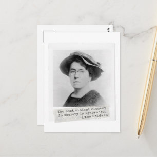 Emma Goldman Quote - Ignorance - Women's Activism Postcard