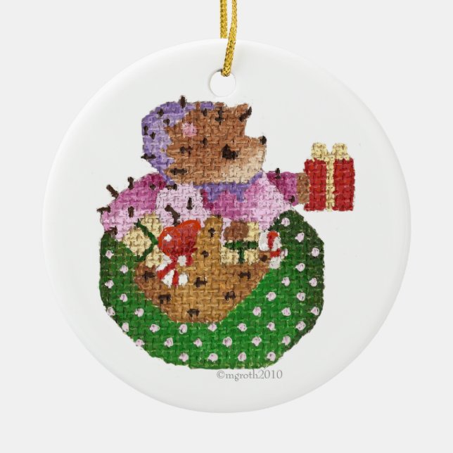 emma hedgewick delivering gifts ceramic tree decoration (Front)