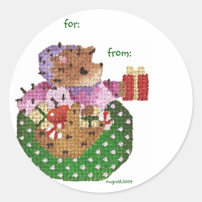 emma hedgewick gift tag sticker (Front)