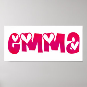 Emma in Hearts Poster