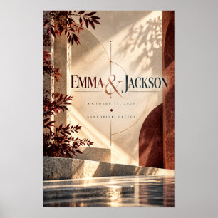 Emma & Jackson Personalised Wedding Keepsake Wall Poster