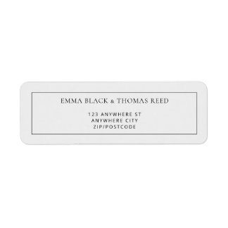 EMMA Modern Minimalist RSVP Return Address Labels