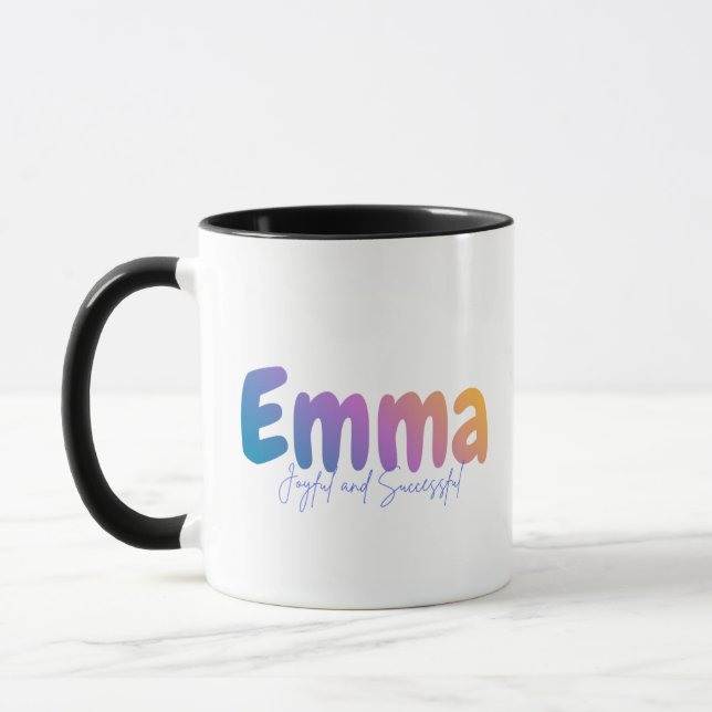 Emma Name Gift - Joyful and Successful - Personali Mug (Left)