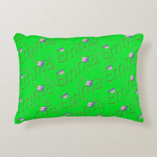 Emma Name Logos With Butterflies, Decorative Cushion