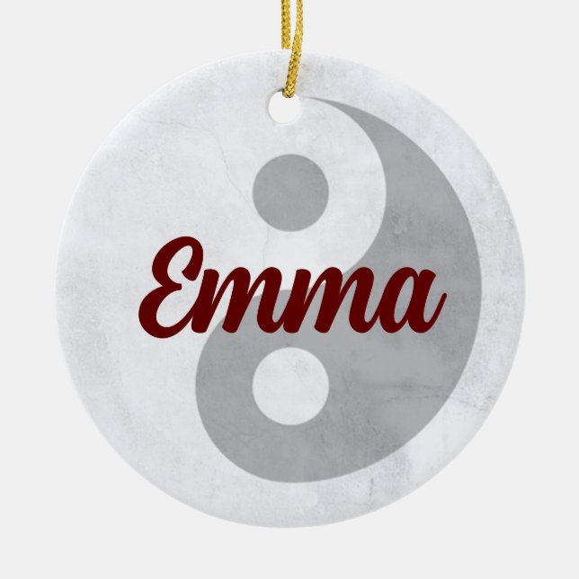 {Emma} Name Meaning Ornament (Front)