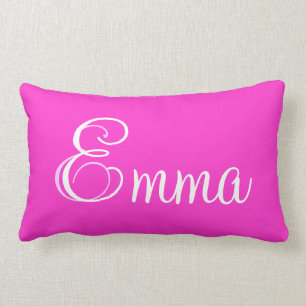 Emma Pink Lumbar Personalised Pillow