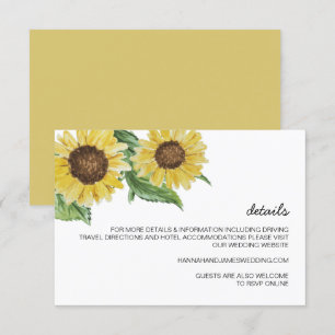 EMMA Rustic Country Watercolor Sunflower Invitation