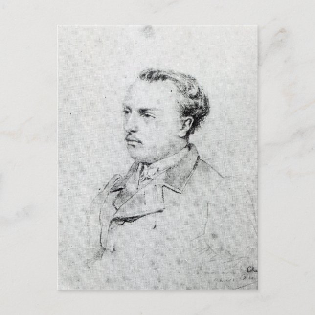 Emmanuel Chabrier aged 20, 1861 Postcard (Front)