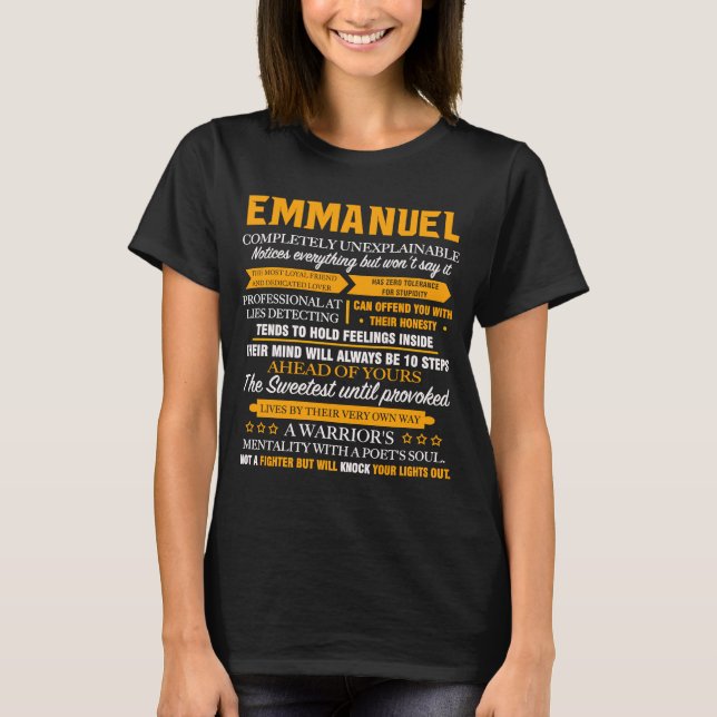 EMMANUEL completely unexplainable family christmas T-Shirt (Front)