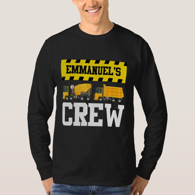 Emmanuel Construction Crew Custom Dumptruck Dump T T-Shirt (Front)