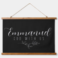  Emmanuel God With Us Botanical Elegant Leaves Art