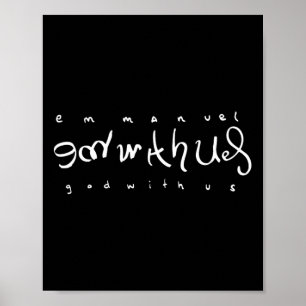 Emmanuel God With Us Double Meaning Script Text Ch Poster