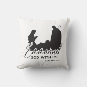 Emmanuel God With Us Nativity Christmas Cushion