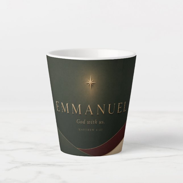 EMMANUEL | Matthew 1:23 Christian  Latte Mug (Front)
